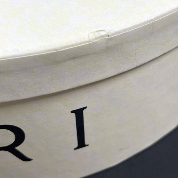 Bvlgari EMPTY Ivory Round Perfume Gift Box Ribbon Luxury Designer Storage READ - Picture 8 of 16